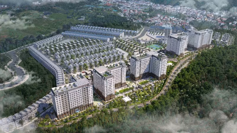 The rendering of the Sa Pa Social Housing Project in Lao Cai Province.