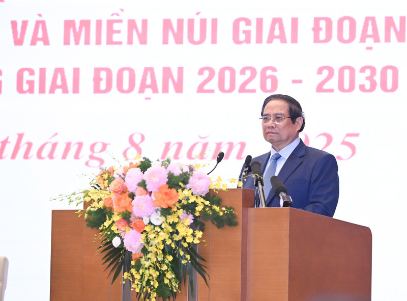 Prime Minister Pham Minh Chinh speaks at the event. (Photo: Tran Hai)