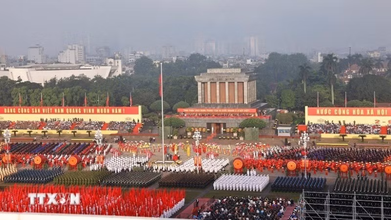 The grand ceremony marking the 80th anniversary of the August Revolution and National Day in Ba Dinh Square. (Photo: VNA)