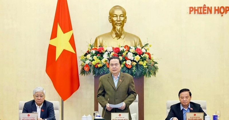 National Assembly Chairman Tran Thanh Man speaks at the event (Photo: VNA)