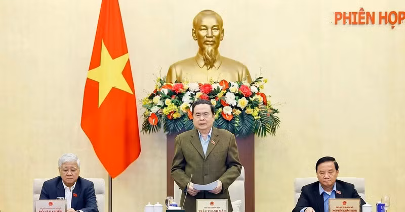 National Assembly Chairman Tran Thanh Man speaks at the event (Photo: VNA)