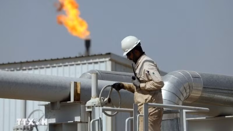 A worker at an oil refinery. (Photo: Xinhua/VNA)