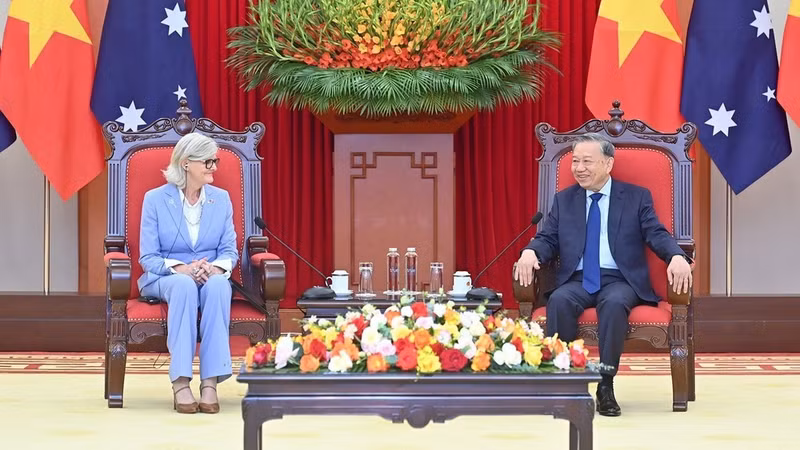 General Secretary To Lam receives Australian Governor-General Sam Mostyn during her visit to Viet Nam in September 2025. (Photo: Dang Khoa)