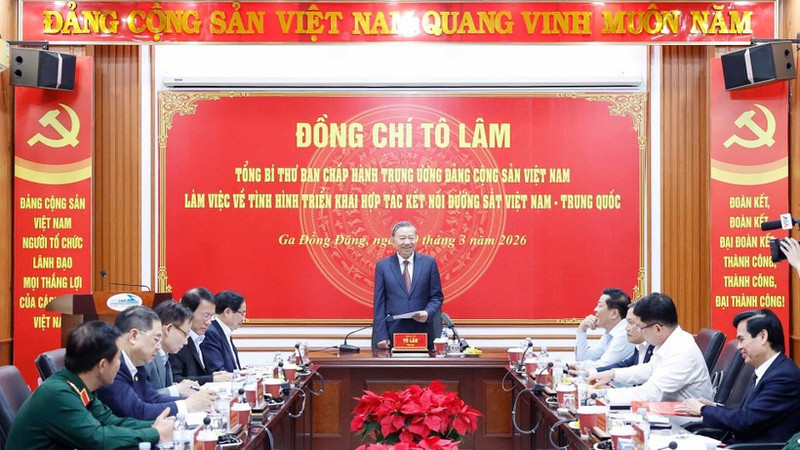 General Secretary To Lam speaks at the meeting. (Photo: VNA)
