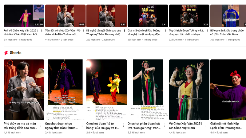 The “Xin Chao Viet Nam” project decodes cheo on YouTube, making the art form easier to understand and accessible to all audiences. (Screenshot)