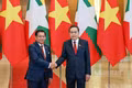 President of the Vietnamese National Assembly Tran Thanh Man (R) meets with Myanmar President Min Aung Hlaing in Ha Noi on September 5. (Photo: Duy Linh)