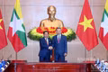General Secretary and President To Lam and Myanmar President Min Aung Hlaing at the talks.