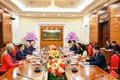 The meeting between Politburo Member and Standing Member of the Communist Party of Viet Nam (CPV) Central Committee’s Secretariat Tran Cam Tu and President of the Hungarian Workers’ Party Gyula Thürmer in Ha Noi on October 5, 2026 (Photo: Duy Linh)