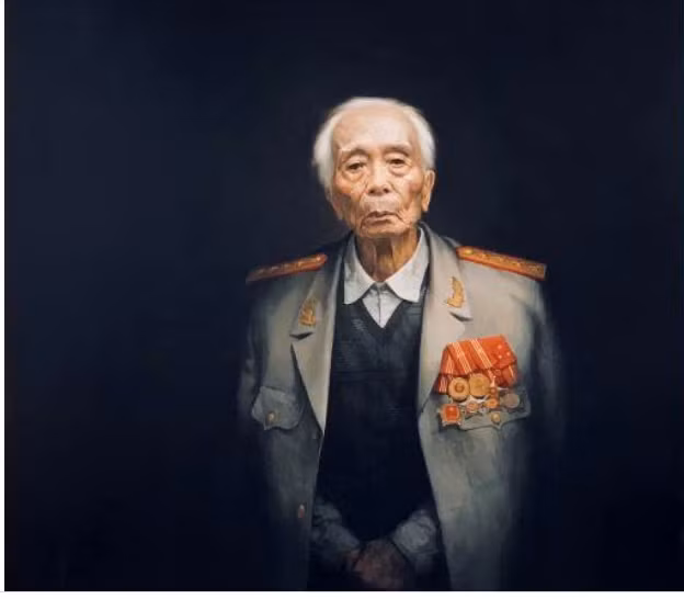 Large-scale oil painting on Dien Bien Phu victory displayed ảnh 2