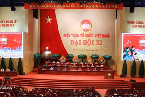 A plenary sitting of the 11th National Congress of the Vietnam Fatherland Front on May 12, 2026 (Photo: VNA)