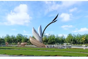 A perspective of the rice symbol project in Ca Mau Province.