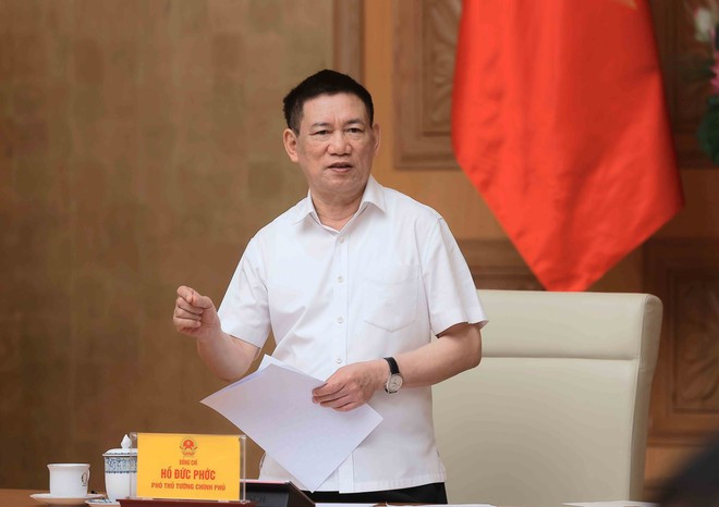Deputy Prime Minister Ho Duc Phoc speaks at the Steering Committee for Price Management's meeting on August 5. (Photo: VNA) 5-8-ptt2.jpg
