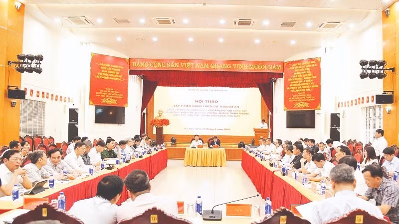 The Party Committee of the Government Inspectorate holds a workshop to gather feedback on the draft project entitled “Strengthening the Party’s leadership in inspection work to meet the requirements of preventing and combating corruption, wastefulness and negative practices in the current period”. (Photo: ORGANISING COMMITTEE)
