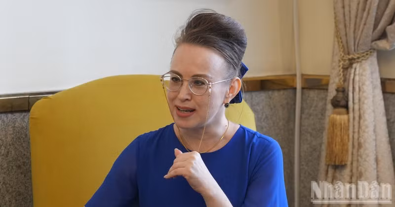 Russian Vietnamologist Daria Mishukova. (Photo: THANH THE)