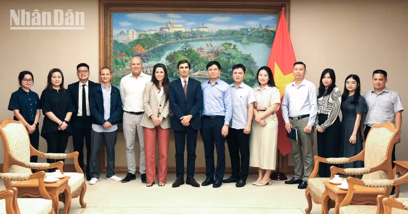 French digital transformation experts attend a working session at the Digital Transformation Department under the Government Office on June 30.
