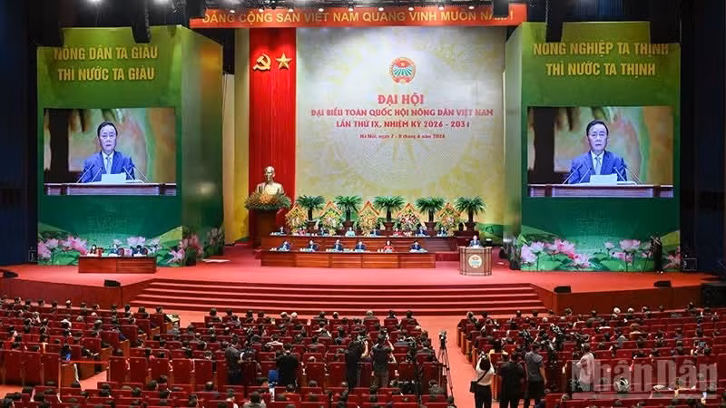 The 9th National Congress of the Vietnam Farmers' Association opens in Ha Noi on June 8. (Photo: NDO)