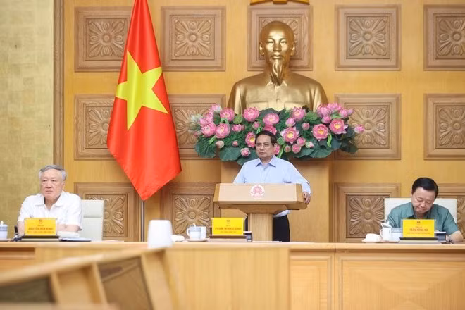 Prime Minister Pham Minh Chinh speaks at the conference. (Photo: baochinhphu.vn)