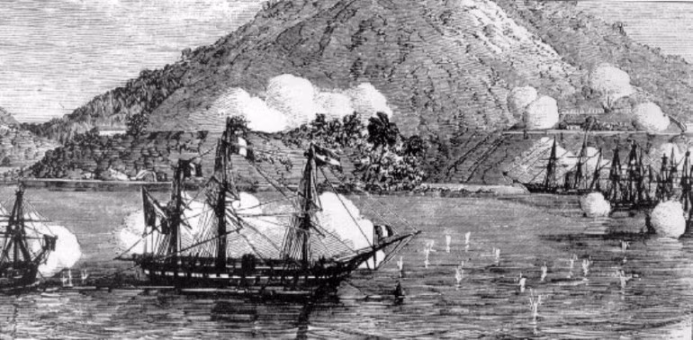 French colonial troops firing on Da Nang, starting the process of turning Viet Nam into a semi-feudal colony. (File photo: Viet Nam National Museum of History)