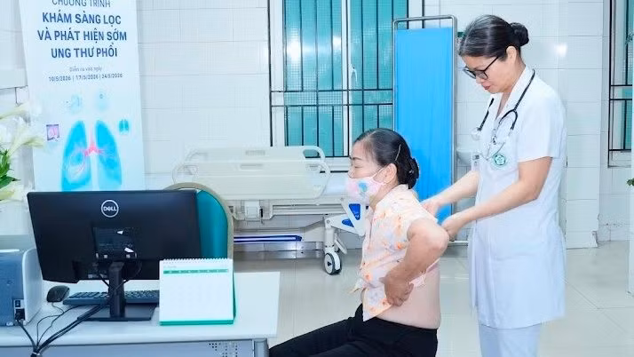 Lung cancer screening at K Hospital. (Photo: THE ANH)