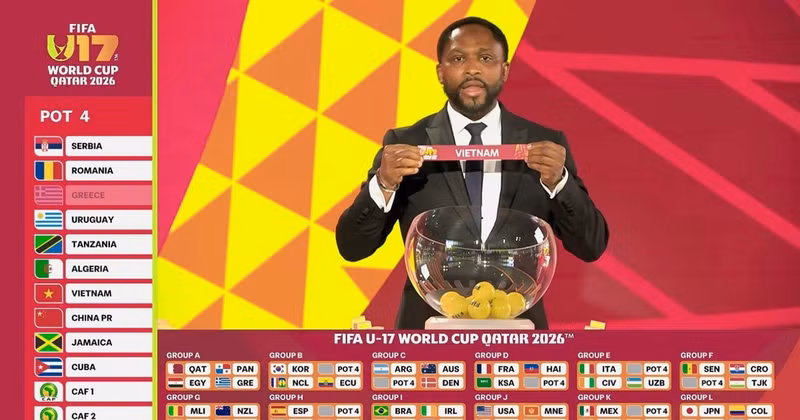 Viet Nam U17’s draw slip. (Photo: FIFA)