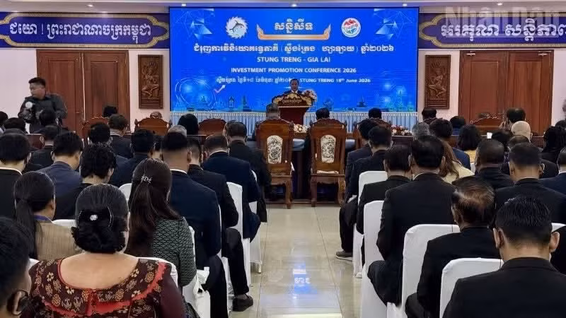 An overview of the bilateral investment promotion conference between Cambodia’s Stung Treng province and Viet Nam’s Gia Lai province. (Photo: NDO)