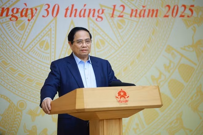 Prime Minister Pham Minh Chinh addresses the conference (Photo: VNA)
