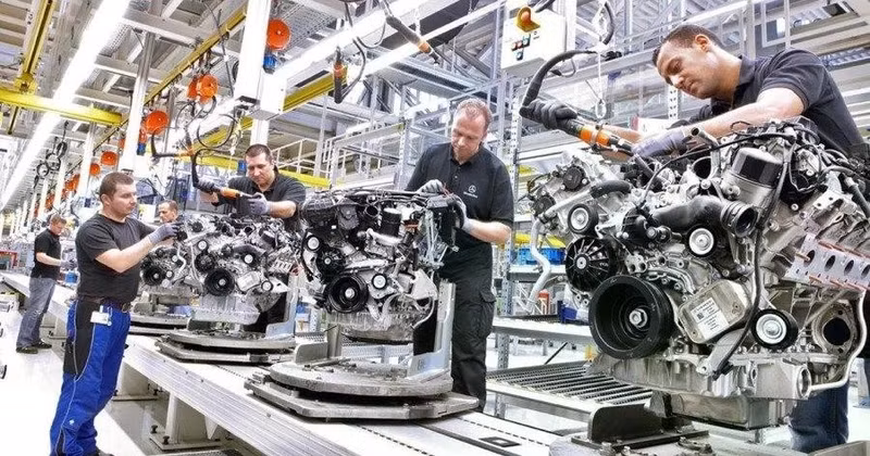 An automobile production line in Poland.