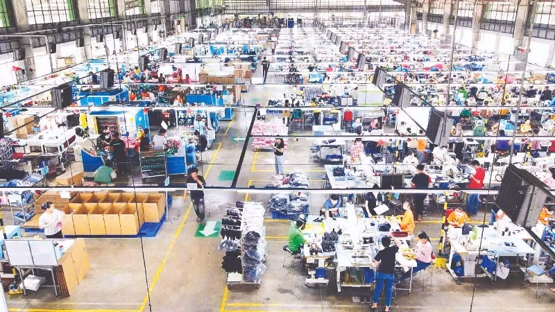 Footwear production facility of Thai Binh Shoes Group.