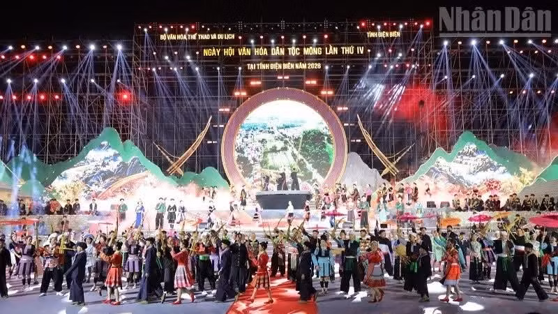 At the opening ceremony for the fourth Mong Ethnic Culture Festival 2026 (Photo: NDO)