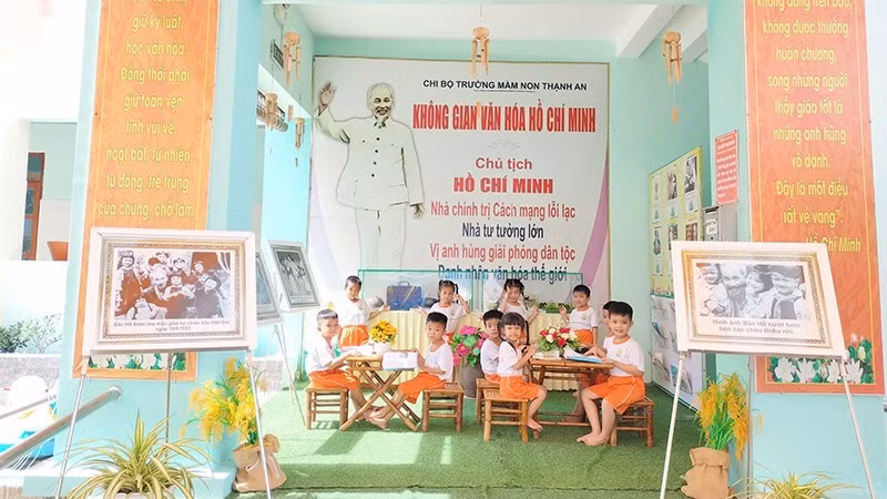 The Ho Chi Minh Cultural Space at Thanh An Kindergarten, Thanh An Commune. (Photo: MANH HAO)