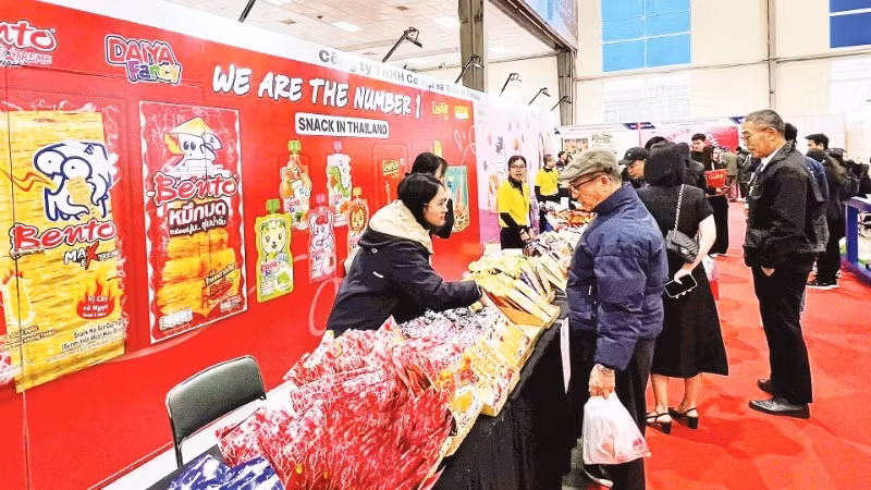 Thai products displayed at a trade fair in Ha Noi.