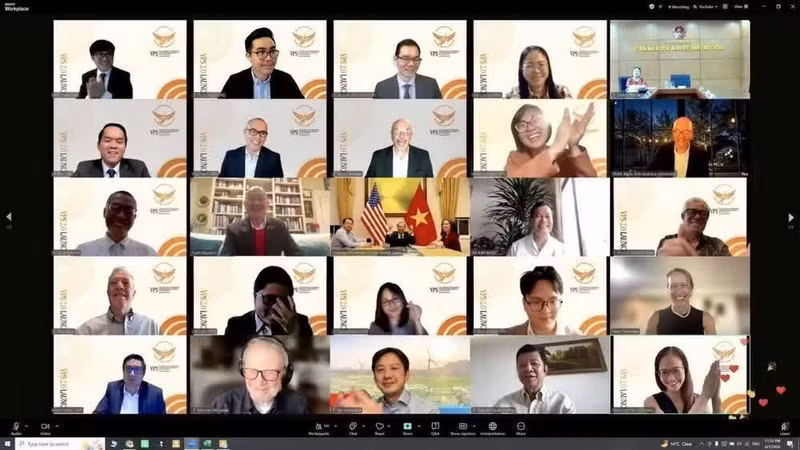 The launch of the new version of the Association of Vietnamese Professionals and Students in the US (VPS 2.0) is held virtually. (Photo published by VNA)