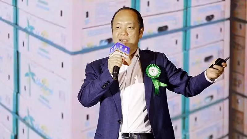 Pham Quoc Liem, Chairman of the Board and General Director of U&amp;I Agriculture Corporation (Unifarm), speaks at the forum.