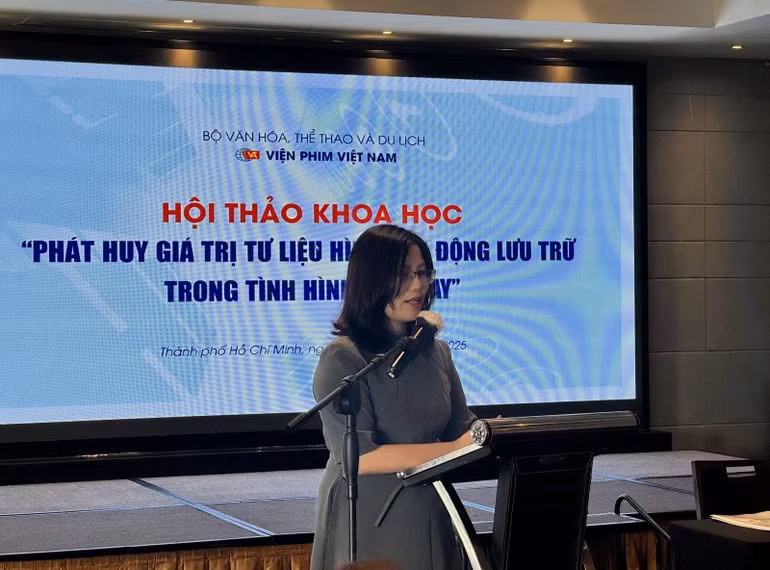 Director of the VFI Le Thi Ha delivers opening remarks at the seminar. (Photo: Huong Tran)