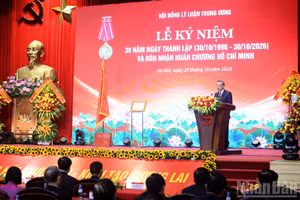 General Secretary of the Communist Party of Viet Nam Central Committee and President To Lam addresses a ceremony to mark the 30th anniversary of the Central Council for Theoretical Studies (CCTS)'s establishment on October 29, 2026. (Photo: nhandan.vn)