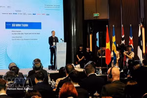 Vice Chairman of the Ho Chi Minh City People’s Committee Bui Minh Thanh addresses the Nordic - Viet Nam Business Forum on October 29, 2026. (Photo: baoquocte.vn)