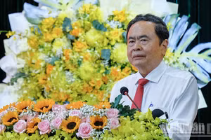 NA President Tran Thanh Man speaks at the event. (Photo: nhandan.vn)