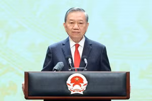 General Secretary of the Communist Party of Viet Nam Central Committee and President To Lam delivers a speech at the ceremony marking the 81st anniversary of Viet Nam's National Day (September 2, 1945–2026) at the Ho Guom Opera House in Ha Noi on the evening of August 28, 2026. (Photo: VNA)