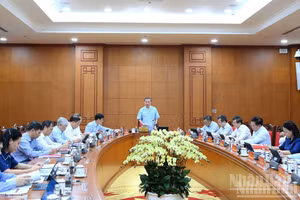 General Secretary of the CPV Central Committee and President To Lam speaks at the working session with the Commission for Organisation and relevant agencies on August 27. (Photo: nhandan.vn)