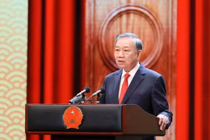 General Secretary of the Communist Party of Viet Nam Central Committee and President To Lam delivers a speech at the ceremony marking the 81st anniversary of Viet Nam's National Day (September 2, 1945–2026) at the Ho Guom Opera House in Ha Noi on the evening of August 28, 2026. (Photo: VNA)