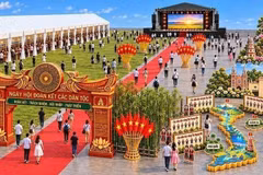 A 3D rendering of the “Great Unity Boulevard” at the Great National Unity Festival to be held in Prague on October 31 (Photo published by VNA) 