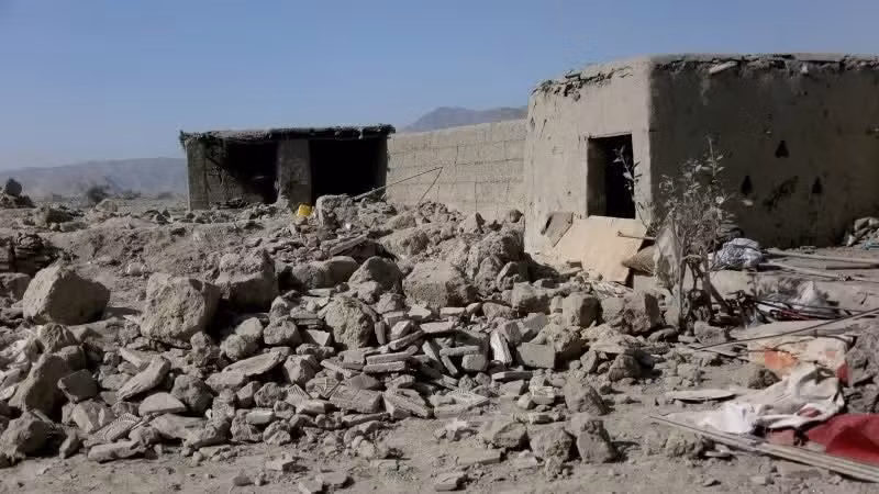 The aftermath of an airstrike in Nangarhar, Afghanistan. (Photo: Xinhua/VNA)