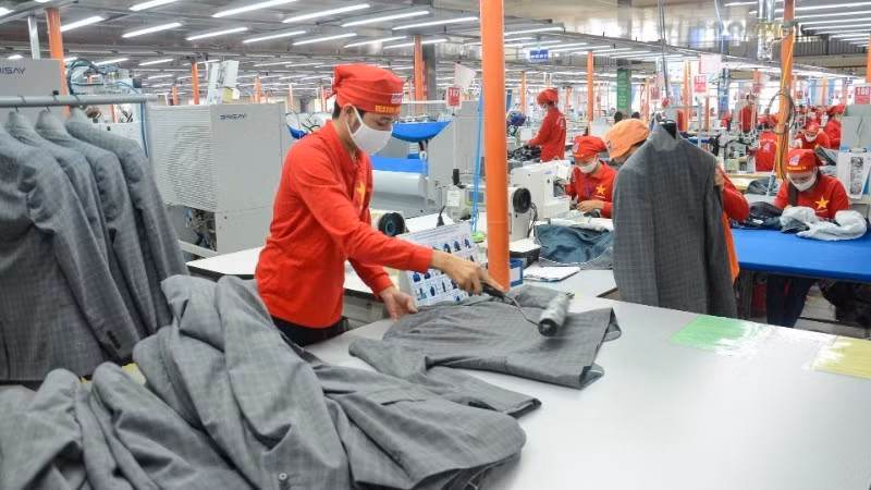 Garments produced for export at Hung Ha Garment Enterprise in Hung Yen Province. (Photo: DANG ANH)
