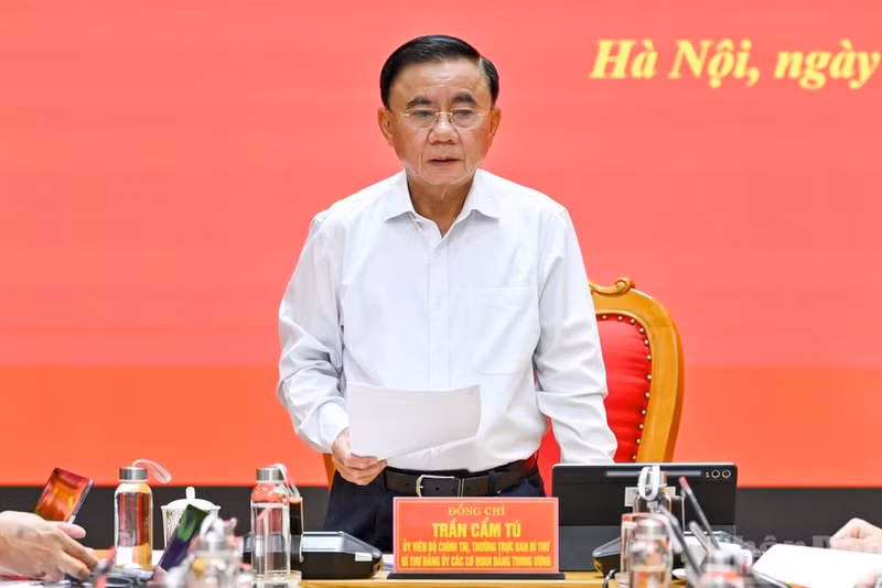 Politburo member and Permanent Member of the Secretariat Tran Cam Tu. (Photo: THUY NGUYEN)