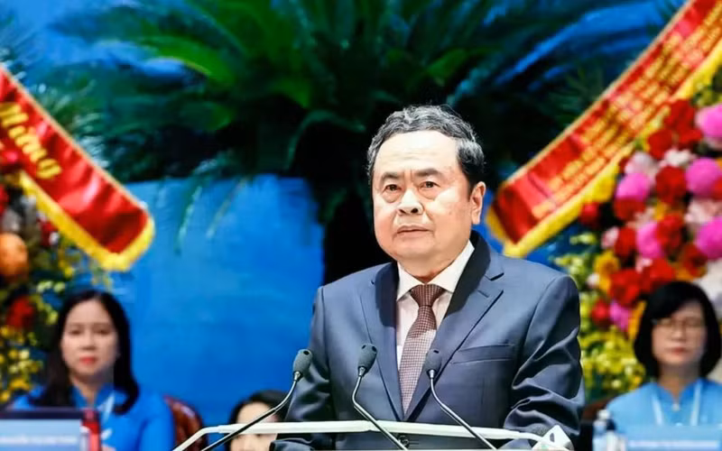 NA Chairman Tran Thanh Man addresses the 14th National Congress of the Viet Nam Women's Union on June 18. (Photo: VNA)
