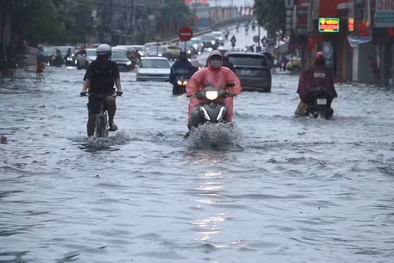 An Bien ward in Hai Phong city under water (Photo: VNA)