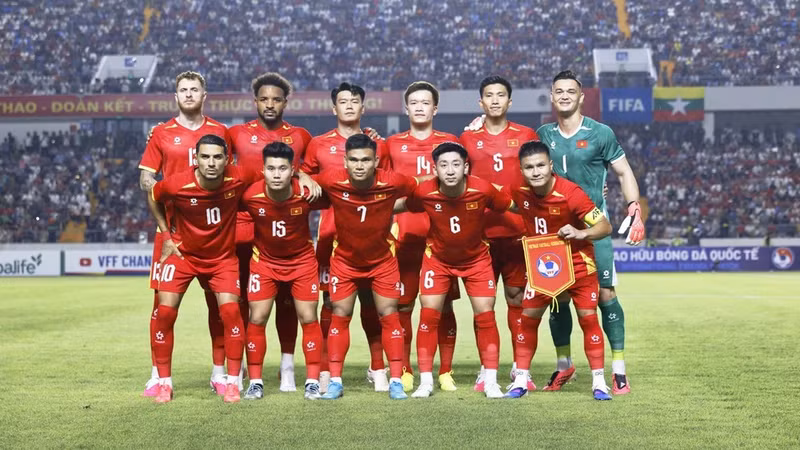 Viet Nam remain 99th in the latest FIFA World Ranking. (Photo: VFF)
