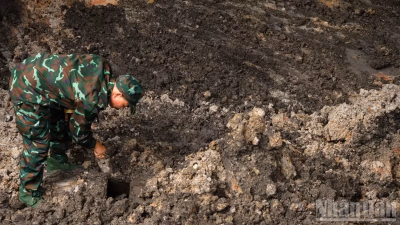 Every stage of the excavation and recovery is carried out with great care.