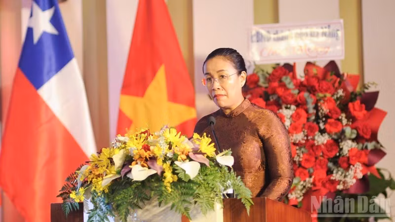 Da Nang Vice Chairwoman Nguyen Thi Anh Thi addresses the ceremony.