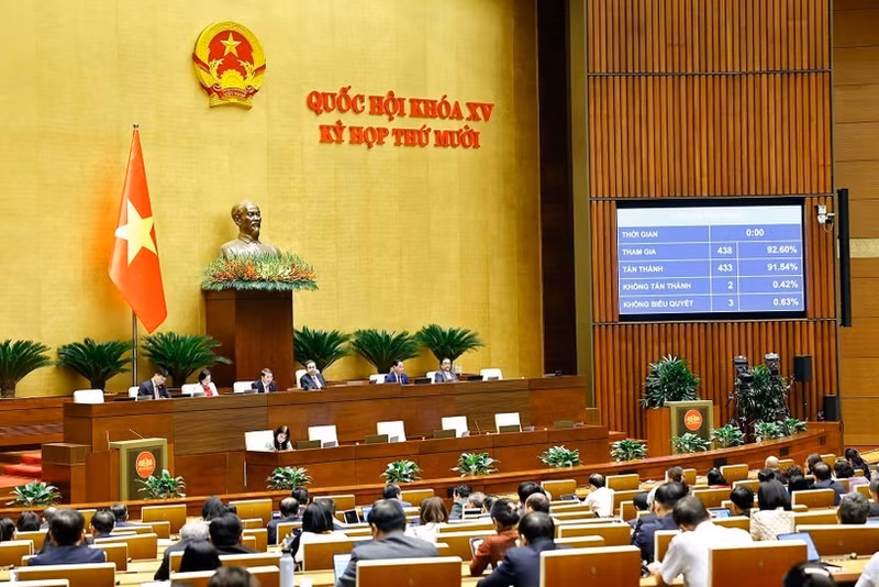 The December 11 plenary sitting of the 15th NA's 10th session (Photo: VNA)